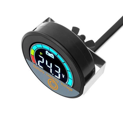 DC 8-100V Lithium Lead-acid Battery Circular Digital Display Meter, Specification: Embedded Installation - Electrical Instruments by buy2fix | Online Shopping UK | buy2fix