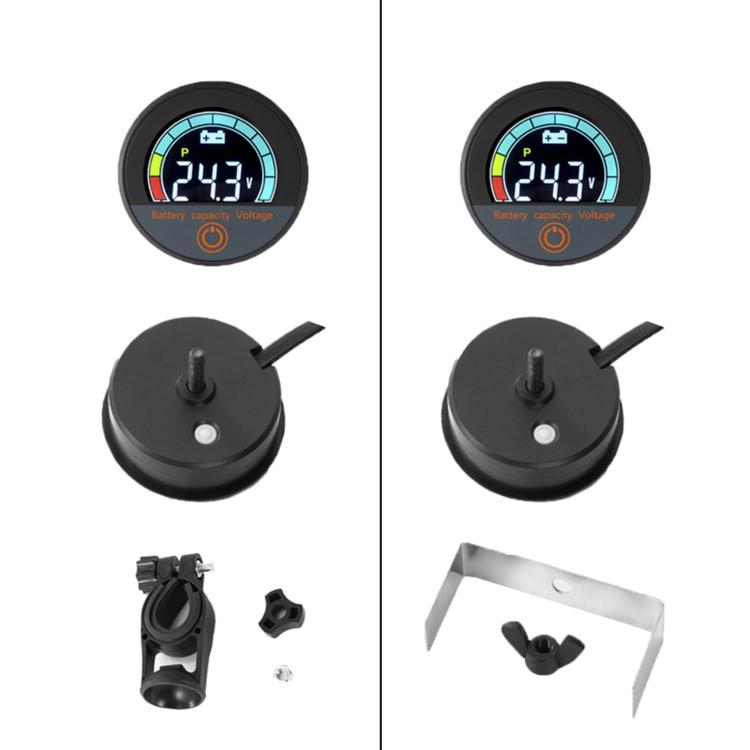 DC 8-100V Lithium Lead-acid Battery Circular Digital Display Meter, Specification: Handlebar Installation - Electrical Instruments by buy2fix | Online Shopping UK | buy2fix