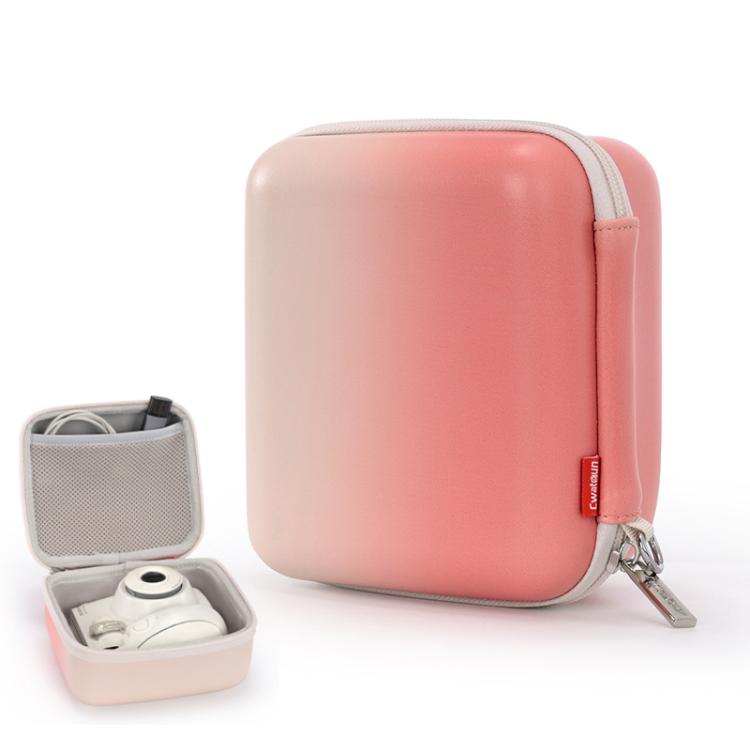 Cwatcun D218 Large Handheld Instant Camera Bag Portable Lightweight CCD Storage Bag(Gradient Pink) - Soft Bag by Cwatcun | Online Shopping UK | buy2fix