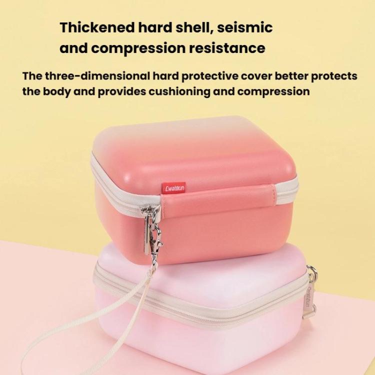 Cwatcun D218 Large Handheld Instant Camera Bag Portable Lightweight CCD Storage Bag(Gradient Pink) - Soft Bag by Cwatcun | Online Shopping UK | buy2fix