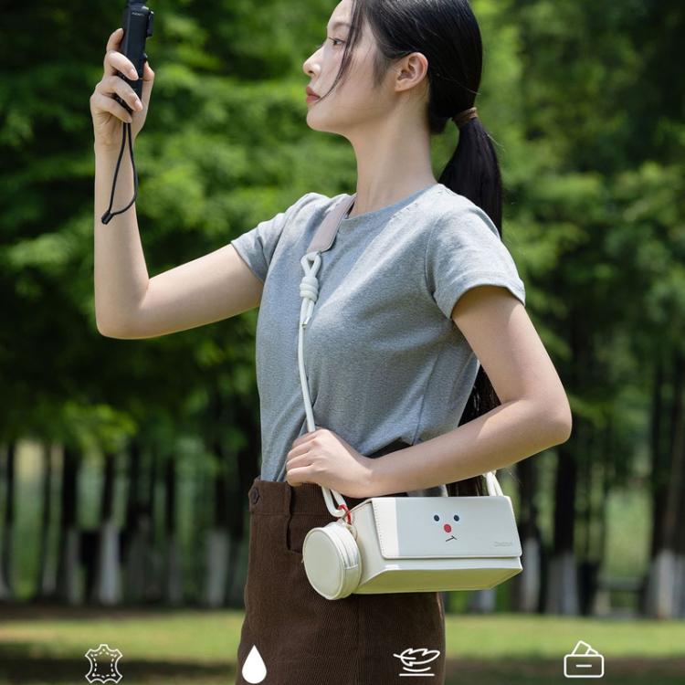 For DJI Pocket 3 Cwatcun D195 Medium Pocket Tripod Camera Bag Camera Accessories Shoulder Bag(White) - Case & Bags by Cwatcun | Online Shopping UK | buy2fix