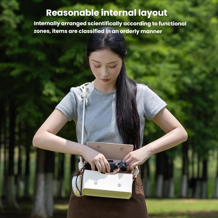 For DJI Pocket 3 Cwatcun D195 Medium Pocket Tripod Camera Bag Camera Accessories Shoulder Bag(White) - Case & Bags by Cwatcun | Online Shopping UK | buy2fix