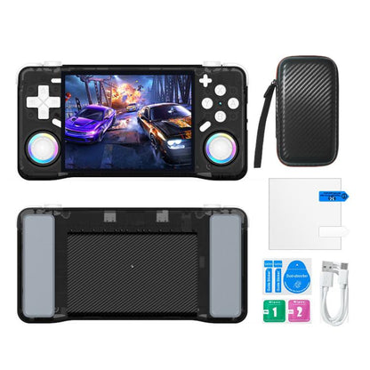 XF35H 3.5-Inch Retro Handheld Game Console With Linux System And RGB Light Pocket Video Game Player 64G(Transparent Black) - Pocket Console by buy2fix | Online Shopping UK | buy2fix