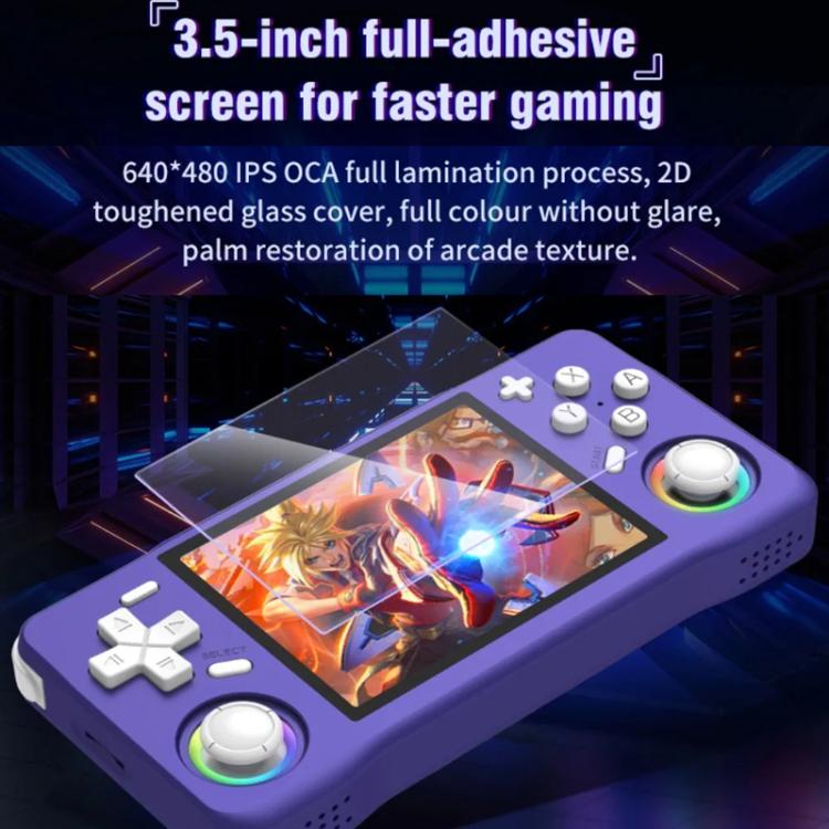 XF35H 3.5-Inch Retro Handheld Game Console With Linux System And RGB Light Pocket Video Game Player 64G(Blue) - Pocket Console by buy2fix | Online Shopping UK | buy2fix