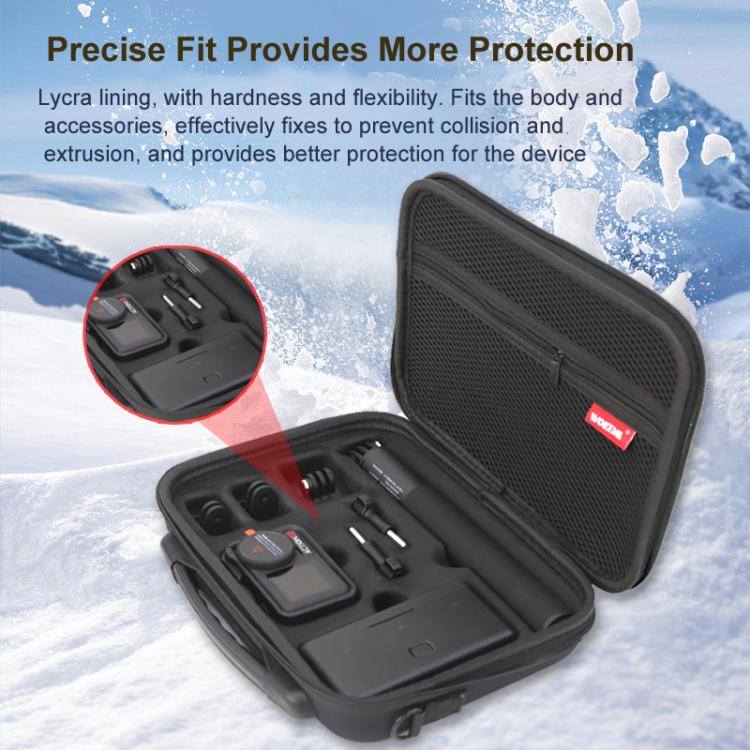Carrying Case For DJI Action 5 Pro /Action 4 / Action 3 All-in-One Kit Durable Shoulder & Hand Carry Bag(Gray) - Case & Bags by buy2fix | Online Shopping UK | buy2fix