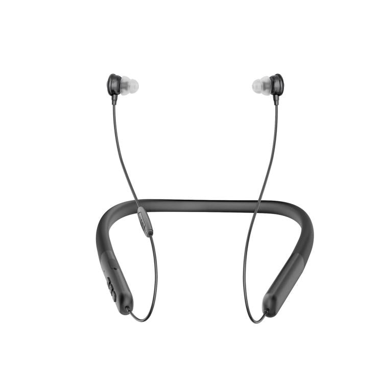 Neckband Bluetooth Hearing Amplifier For Seniors Semi-In-Ear Design With Digital Sound Chip, Long-Lasting Battery(Black) - Hearing Aids by buy2fix | Online Shopping UK | buy2fix