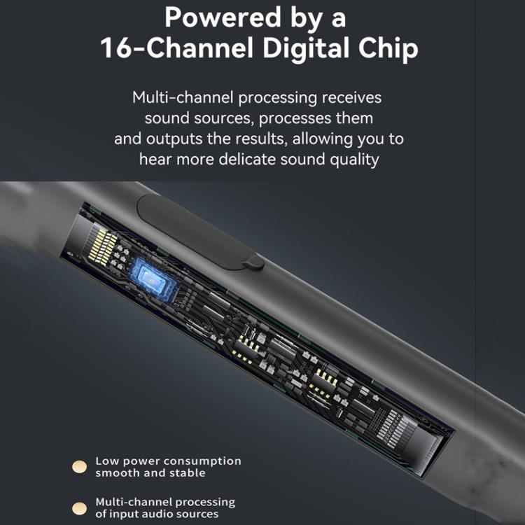 Neckband Bluetooth Hearing Amplifier For Seniors Semi-In-Ear Design With Digital Sound Chip, Long-Lasting Battery(Black) - Hearing Aids by buy2fix | Online Shopping UK | buy2fix