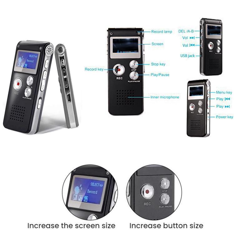 High-Definition Noise Reduction Control Ultra-Long Standby Conference Recorder, Size: 128GB(Black) - Recording Pen by buy2fix | Online Shopping UK | buy2fix