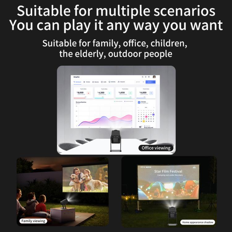 K300 Home 1080P Wireless Projector Mini 4K HD Smart Projector US Plug(Black) - Mini Projector by buy2fix | Online Shopping UK | buy2fix