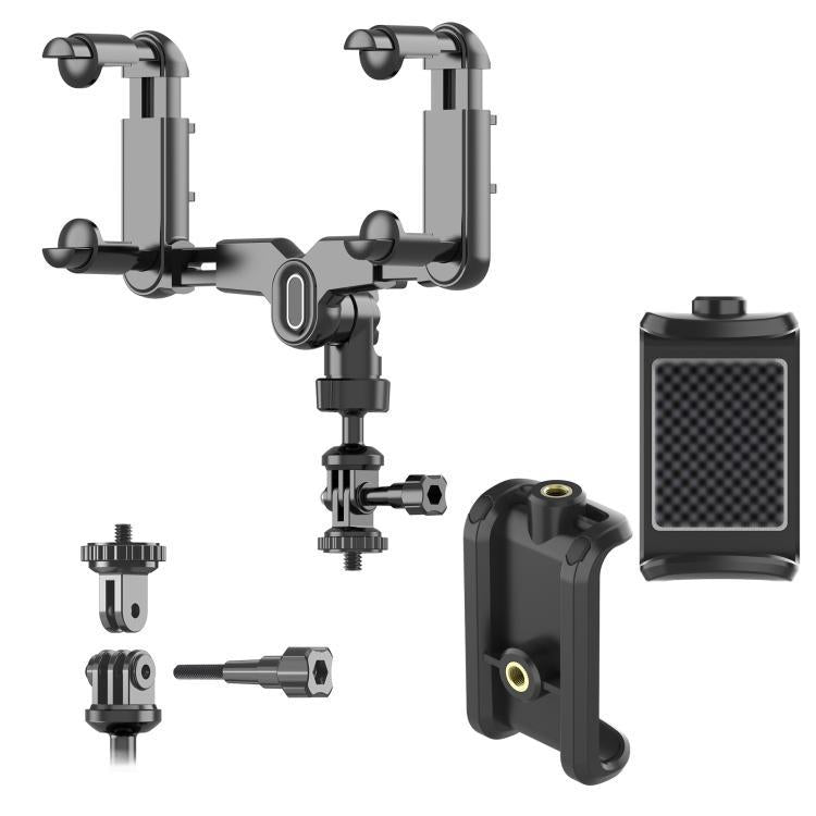 Car Rearview Mirror Bracket Camera Mobile Phone Fixing Base Accessories(With Phone Clip) - Universal Car Holders by buy2fix | Online Shopping UK | buy2fix