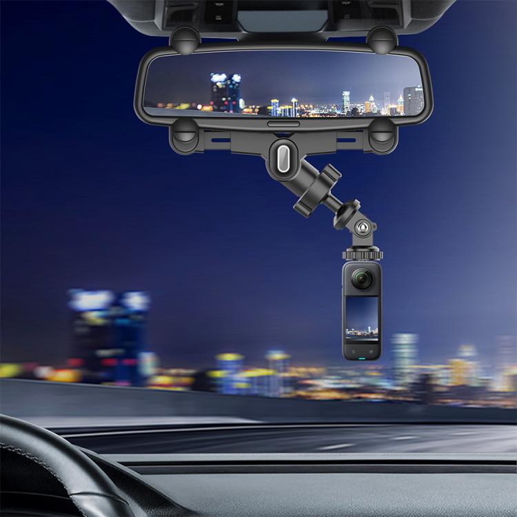 Car Rearview Mirror Bracket Camera Mobile Phone Fixing Base Accessories(With Phone Clip) - Universal Car Holders by buy2fix | Online Shopping UK | buy2fix
