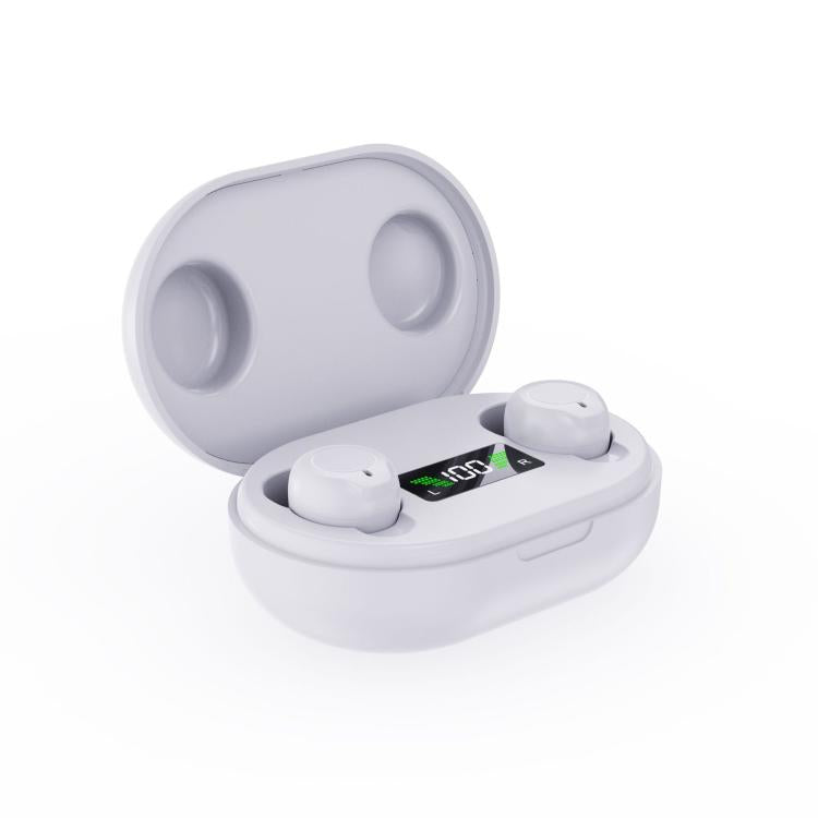 Wireless Invisible Hearing Aid With Digital Display Charging Case & Touch Control White+White - Hearing Aids by buy2fix | Online Shopping UK | buy2fix