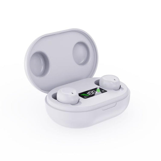 Wireless Invisible Hearing Aid With Digital Display Charging Case & Touch Control White+White - Hearing Aids by buy2fix | Online Shopping UK | buy2fix