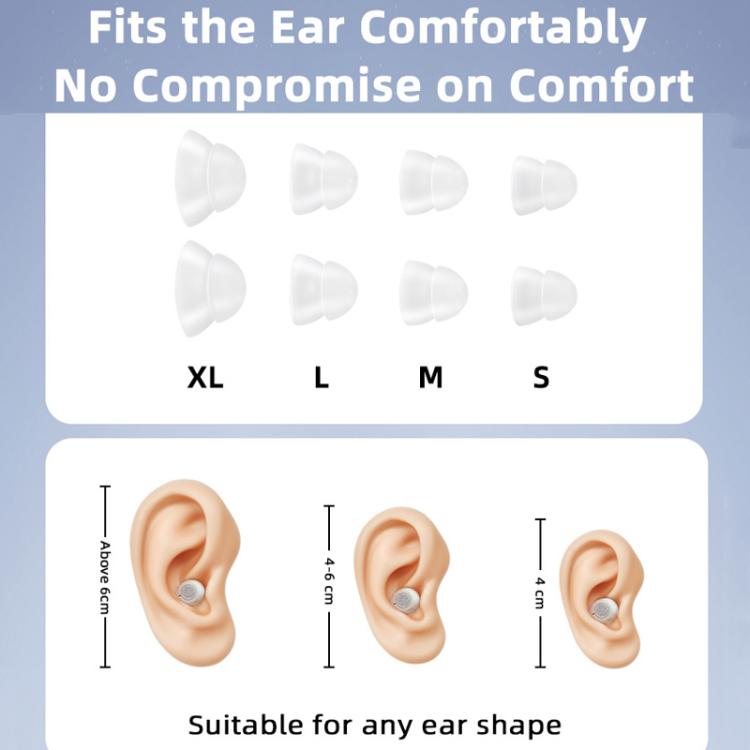 Wireless Invisible Hearing Aid With Digital Display Charging Case & Touch Control White+Black Case - Hearing Aids by buy2fix | Online Shopping UK | buy2fix