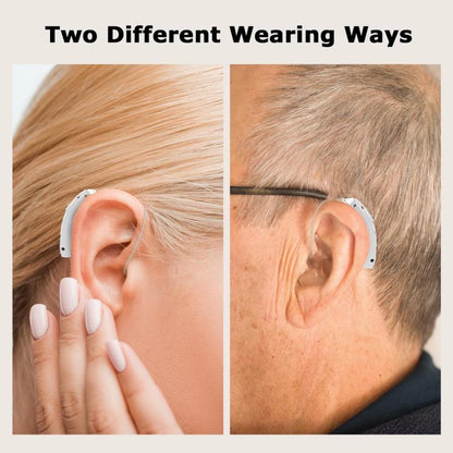 Behind-The-Ear Hearing Aids With Charging Case Smart Noise Cancelling & No Feedback Whistling(Skin Color) - Hearing Aids by buy2fix | Online Shopping UK | buy2fix