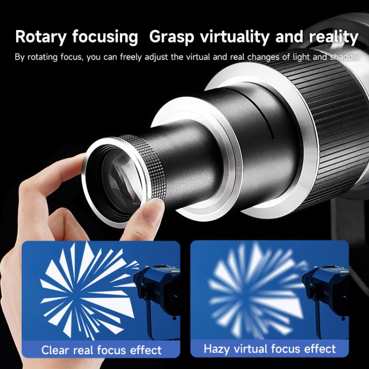 Adjustable Focus DIY Optical Snoot for Bowens Mount Flash Conical Lens Photography Light Modifier 35 Templates Kit - Stand Bracket by buy2fix | Online Shopping UK | buy2fix