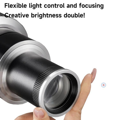 Adjustable Focus DIY Optical Snoot for Bowens Mount Flash Conical Lens Photography Light Modifier 25 Templates Kit - Stand Bracket by buy2fix | Online Shopping UK | buy2fix