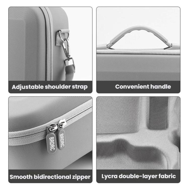 For DJI MINI 4 PRO BRDRC Remote Control Accessories Storage Handbag(Gray) - Carry Cases & Bags by BRDRC | Online Shopping UK | buy2fix