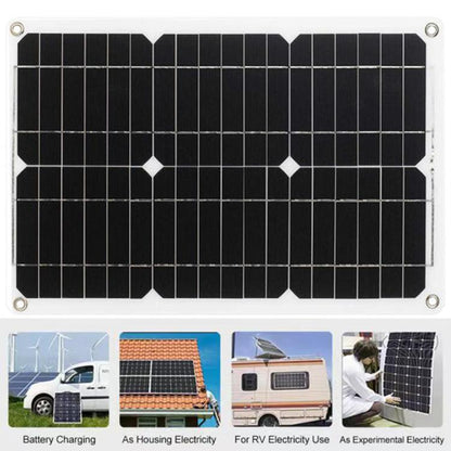 Gurxun 200W Modified Wave Inverter With 18W Solar Panel + 30A Controller Dual Socket + 2 USB + 2 Type-C Ports, Spec:  Universal Socket 12V To 110V - Modified Square Wave by Gurxun | Online Shopping UK | buy2fix