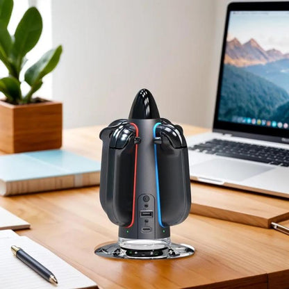 For Nintendo Switch 2 Joy-Con Controllers 4 In 1 Round Charging Stand With RGB Light - Charger & Power by buy2fix | Online Shopping UK | buy2fix