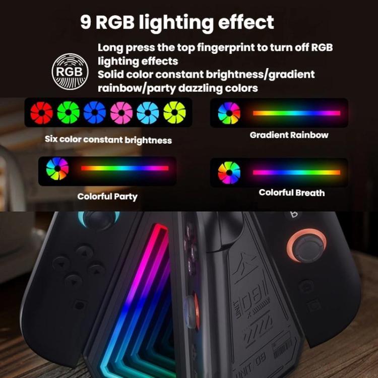 For Nintendo Switch 2 Joy-Con Controllers 4 In 1 Triangular Charging Base With RGB Light(Black) - Charger & Power by buy2fix | Online Shopping UK | buy2fix