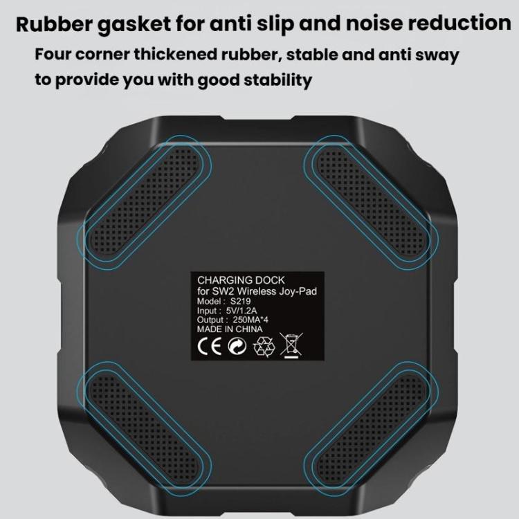 For Nintendo Switch 2 Joy-Con Controllers 4 In 1 Triangular Charging Base With RGB Light(White) - Charger & Power by buy2fix | Online Shopping UK | buy2fix