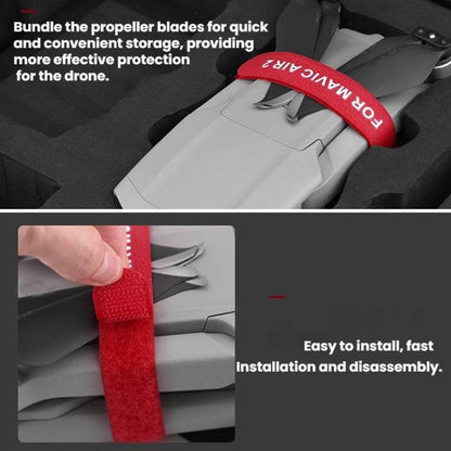 For DJI MAVIC AIR 2 BRDRC Drone Propeller Straps(Red+Black) - Other by BRDRC | Online Shopping UK | buy2fix