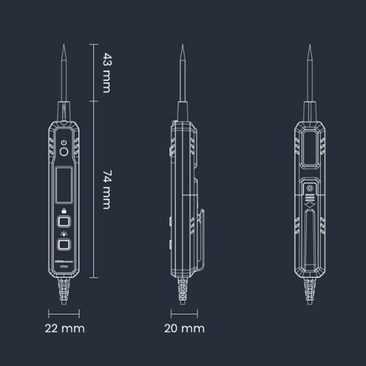 OBDResource 0.8-100V Intelligent Identification Automotive Circuit Tester(CP03) - Electronic Test by OBDResource | Online Shopping UK | buy2fix