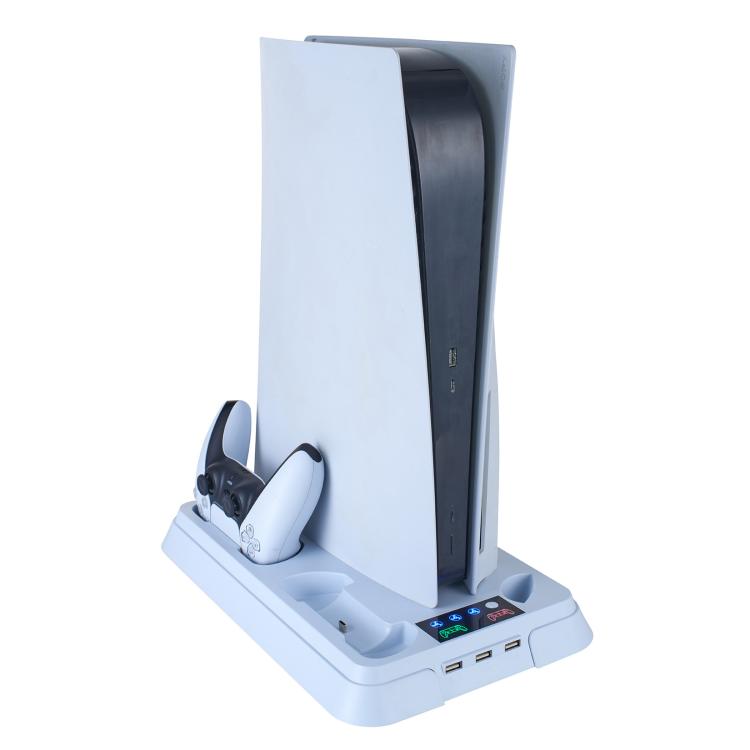 For PS5 Pro / PS5 Slim / PS5 Multifunctional Cooling Base With Dual Handle Charging Dock, Style: YH66 Black - Charger & Power by buy2fix | Online Shopping UK | buy2fix