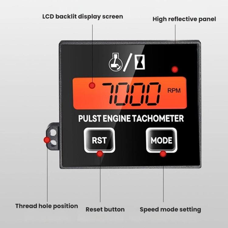 Chain Saw Tachometer Lawn Mower Gasoline Engine Speedometer(ZSB-03BL) - Electrical System by buy2fix | Online Shopping UK | buy2fix