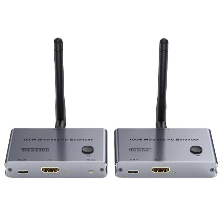 2 In 1 4K 30Hz Wireless HDMI Extender 100m Point To Point HD Video Transmitter, Transmitter+Receiver - Amplifier by buy2fix | Online Shopping UK | buy2fix