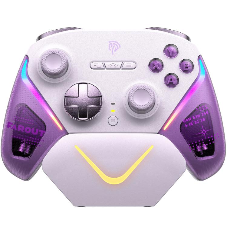 EasySMX D10 Wireless Gaming Controller with Dual-Mode Triggers & TMR Hall Effect Joysticks Charging Dock for PC/Switch/Phone/Steam(Purple) - Gamepads by EasySMX | Online Shopping UK | buy2fix