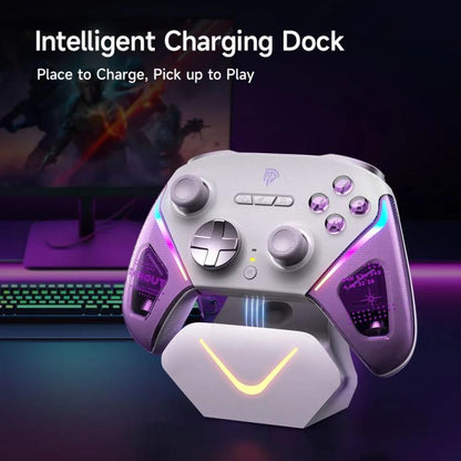 EasySMX D10 Wireless Gaming Controller with Dual-Mode Triggers & TMR Hall Effect Joysticks Charging Dock for PC/Switch/Phone/Steam(Green) - Gamepads by EasySMX | Online Shopping UK | buy2fix