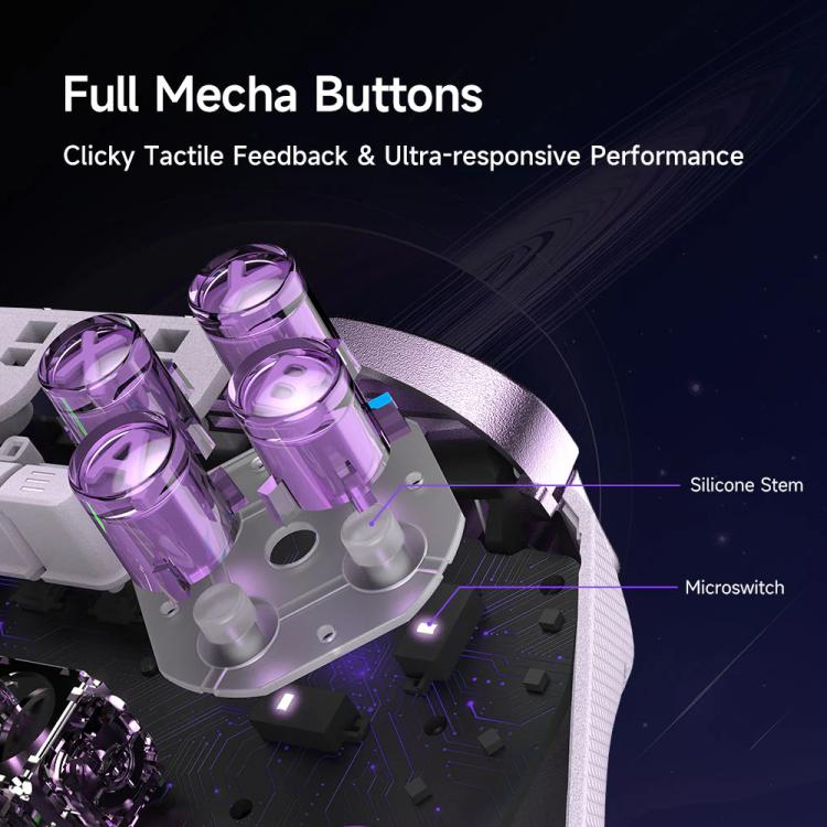 EasySMX D10 Wireless Gaming Controller with Dual-Mode Triggers & TMR Hall Effect Joysticks Charging Dock for PC/Switch/Phone/Steam(Purple) - Gamepads by EasySMX | Online Shopping UK | buy2fix