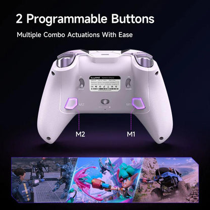 EasySMX D10 Wireless Gaming Controller with Dual-Mode Triggers & TMR Hall Effect Joysticks Charging Dock for PC/Switch/Phone/Steam(Purple) - Gamepads by EasySMX | Online Shopping UK | buy2fix