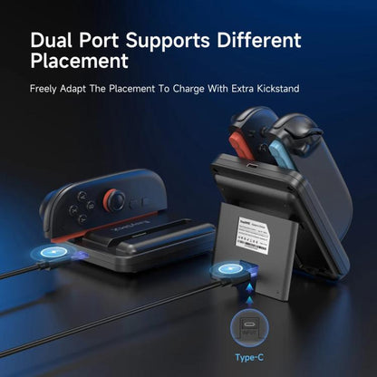 For Nintendo Switch 2 Joy-Con EasySMX Charging Dock with Adjustable Kickstand Dual Controller Charger Station(Black) - Charger & Power by EasySMX | Online Shopping UK | buy2fix