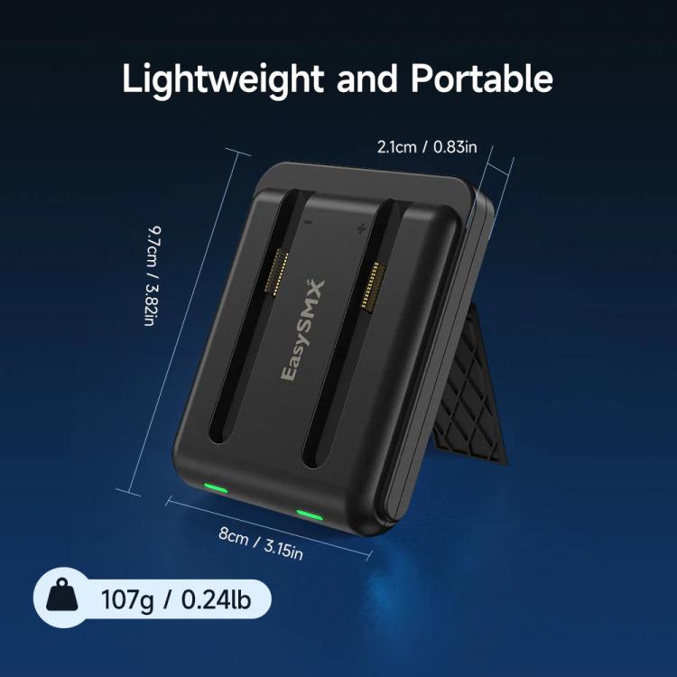 For Nintendo Switch 2 Joy-Con EasySMX Charging Dock with Adjustable Kickstand Dual Controller Charger Station(Black) - Charger & Power by EasySMX | Online Shopping UK | buy2fix