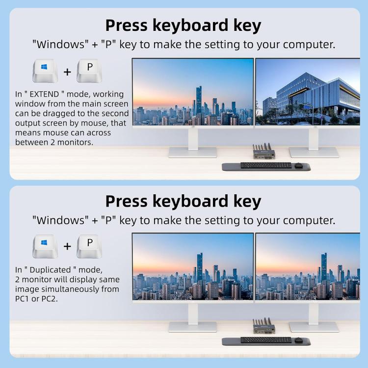KVEVE KC-KVM202CH USB 3.0 Dual Monitor 4K 60Hz KVM Switch AU Plug - Switch by KVEVE | Online Shopping UK | buy2fix