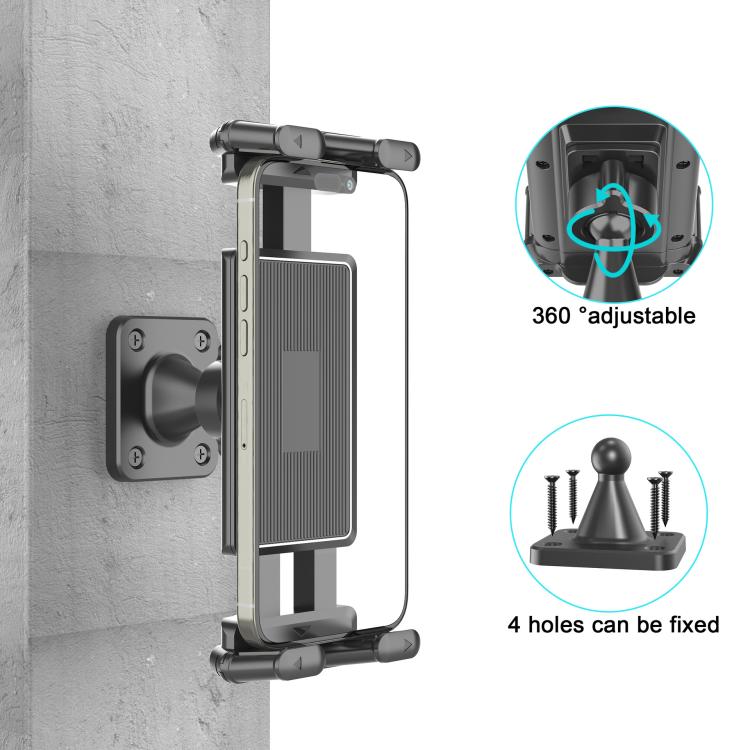 Wall-mounted Mobile Phone Tablet Universal Bracket(4.7-15 Inch) - Shower & Wall Mounts by buy2fix | Online Shopping UK | buy2fix