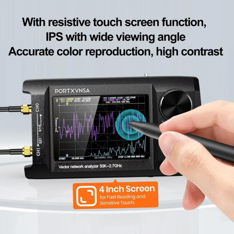 PORTXVNSA VNA-H4 Plus 4 inch IPS Screen Portable Handheld Vector Antenna Analyzer MF HF VHF UHF, Spec: Without Memory Card - Other Tester Tool by PORTXVNSA | Online Shopping UK | buy2fix