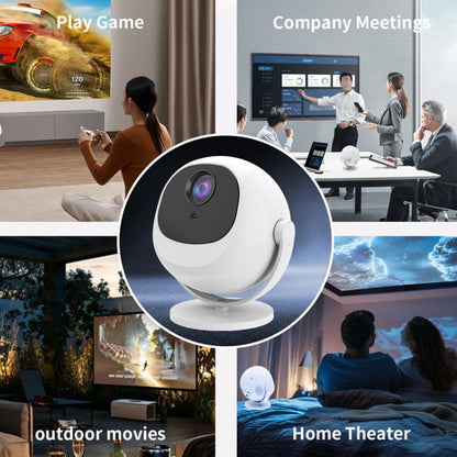 5G Dual-Band 4K High-Definition Intelligent Ball Android Projector(EU Plug) - LED Projector by buy2fix | Online Shopping UK | buy2fix