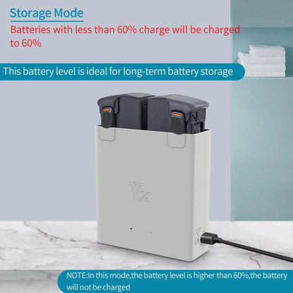 For DJI Avata 2 YX Dual-Channel Battery Charging Hub Smart Maintenance Station(Gray) - Other by YX | Online Shopping UK | buy2fix
