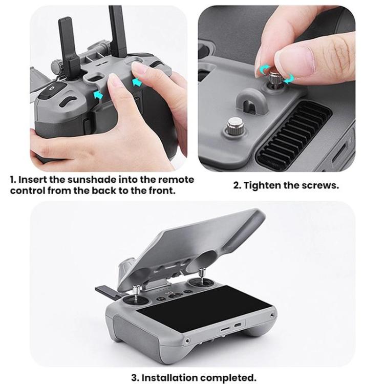 For DJI MINI 4 PRO/AIR 3S BRDRC RC2 Remote Control Hood(Gray) - Other by BRDRC | Online Shopping UK | buy2fix