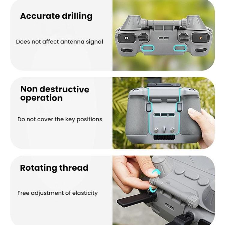 For DJI MINI 4 PRO/AIR 3S BRDRC RC2 Remote Control Hood(Gray) - Other by BRDRC | Online Shopping UK | buy2fix