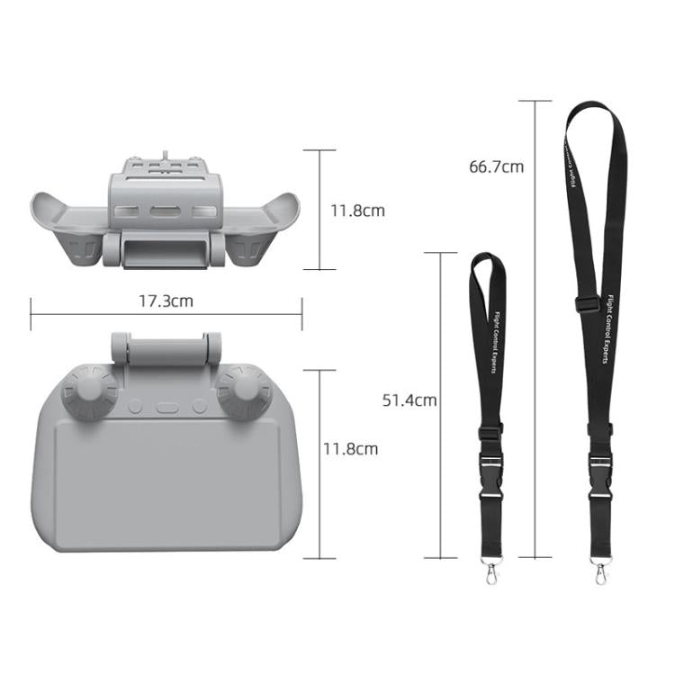 For DJI Mavic Air 2/Mavic 3 Pro BRDRC Remote Control Hood + Hanging Belt(2pcs /Set) - Other by BRDRC | Online Shopping UK | buy2fix
