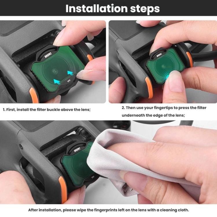 For DJI Avata 2 BRDRC Aluminum Frame Filter Accessories, Specification: UV+CPL+ND16 - Lens Filter by BRDRC | Online Shopping UK | buy2fix