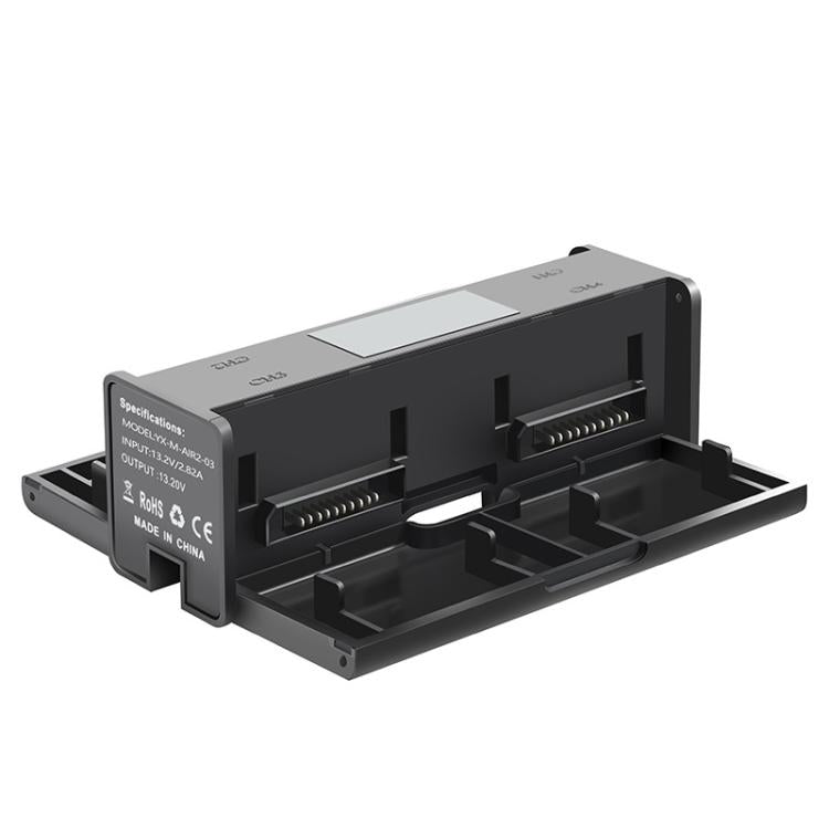 For DJI Mavic Air 2 YX Battery Charger Hub With LCD Display 4-Slot Intelligent Charging Station(Black) - Charger by YX | Online Shopping UK | buy2fix