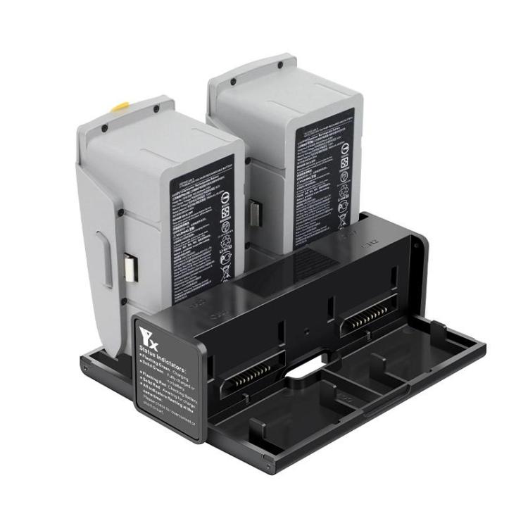 For DJI Mavic Air 2 YX Battery Charger Hub With LCD Display 4-Slot Intelligent Charging Station(Black) - Charger by YX | Online Shopping UK | buy2fix