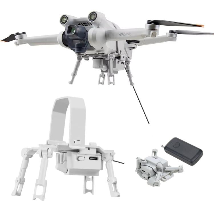 For DJI Mini 3 Pro / Mini 3 Drone YX Airdrop System Rechargeable Thrower Load 200g(Light Gray) - Mount & Holder by YX | Online Shopping UK | buy2fix