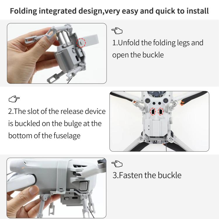 For DJI Mini 3 Pro / Mini 3 Drone YX Airdrop System Rechargeable Thrower Load 200g(Light Gray) - Mount & Holder by YX | Online Shopping UK | buy2fix
